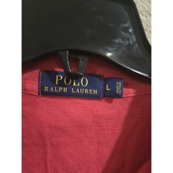 Polo Ralph Lauren Polo Shirt, Short Sleeve, Red, 100% Cotton, Men's Size Large - Picture 4 of 4